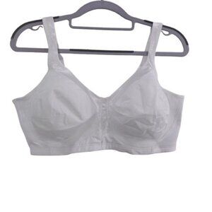Playtex Full Figure 18 Hour Sleek & Smooth Wireless Bra White Size 42D 4803
